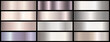© AnaPaula - premium royal silver gradients swatch palette. silver metal gradient. realistic silver.