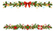 © Peacock - Christmas frame border isolated on a transparent background, PNG.