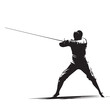 © bima saputra - fencer silhouette vector