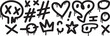 © AIcon Star - graffiti urban symbols stencil style vector pattern with drips