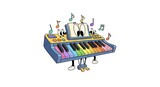 keyboard modern animation style musical instrument
