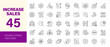 © Dear Lala - Increase sales icon set. Editable line icons. Vector illustration.