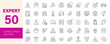 © Dear Lala - Expert icon set. Editable line icons. Vector illustration.