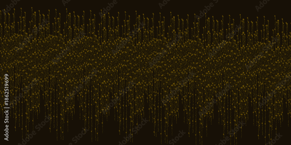 Amber Circuit Matrix Code Digital Rain Tech Background Stock ...