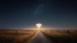© artbot - Road leading to glowing wifi signal under starry sky