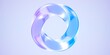© StockStyle - abstract 3d intertwined loops in iridescent gradients, minimalist crystalline liquid design on soft pastel background, futuristic geometric shape. 3d rendering