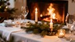 © Olivia - Cozy dining table with fireplace