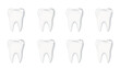 © Lingkung - A simple, illustrative graphic shows eight cartoon teeth arranged in two rows of four, appearing healthy and clean against white