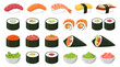 © Super Pencit - Assorted Sushi and Sashimi with Garnishes.