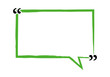 © Gabrieuskal - Burbuja de diálogo verde con comillas para resaltar citas y testimonios