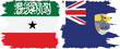 © gladder - Saint Helena and Somaliland grunge flags connection, vector