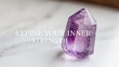© Alauddin - Vibrant Purple Amethyst Crystal with Inspiring Text