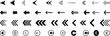 © MstAmena - Arrow icon set, arrow cursor. Modern simple arrows. collection, different arrow signs, black arrows icons. Vector illustration.