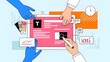 © Zenith - Creative Design Agency and Team Collaboration Concept with Hands Working on Digital Screen and UI UX Design