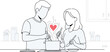 © faij sayed - Happy couple enjoys preparing a delicious meal together showing love and care in their modern kitchen environment
