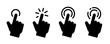 © KR Studio - ouch screen finger hand press push – solid vector icon set