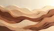© Vadym - Layered paper cutouts create abstract desert dunes in warm earthy tones. Soft waves of brown beige, cream form gentle landscape with subtle shadows suggesting depth. Visual composition evokes