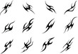 © Hayeu - Neo Tribal Sigilism Flame Tattoo Symbols Set