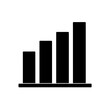 © JahidHasan - A minimalistic black bar chart icon illustrating growth, progress, and statistical data trends