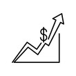 © Seli - Business Growth Chart with Upward Arrow and Dollar Sign Illustration