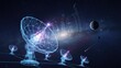 © Ali - Holographic Satellite Dishes in Space. Ai generation