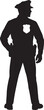© Ahs art - Standing police officer silhouette