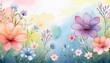 © John - delicate watercolor flowers in soft hues showcasing nature s beauty during a calm spring day