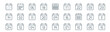 © XS Works - modern linear calendar and date icon set. vector thin line outline symbols for ui/ux app and web interfaces. minimal stroke collection including date, calendar, date, calendar,