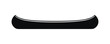 © MintPixel Lab - Black silhouette of simple wooden canoe boat icon isolated on white background