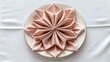 © A-4 Pictures - Elegant napkin fold on a white plate