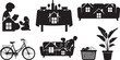 © BlackMuse - Domestic Life Silhouette Icons for Home and Family Concepts
