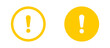 © Creative Parul  - A pair of yellow minimalist exclamation mark icons for web and application interface design
