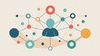 © Nataliia - Abstract illustration of a person connected to a network of colorful nodes representing communication and digital connections