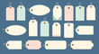 © John - Large collection of blank gift tags and price labels in different shapes and pastel colors for retail or crafting projects.