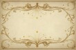 © azwan - Elegant vintage gold ornate frame with sparkling stars on parchment background