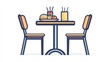 © Agen stock - Simple cafe table and chairs with food