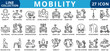 © Bagusicon - Mobility icon set outline style icon set collection vector illustration