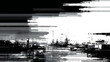 © Vector valley - Glitchy distorted cityscape with digital artifacts and noise  abstract urban landscape
