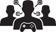 © Sanzida - Group of gamers communicating online