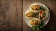 © vxnaghiyev - Chicken-filled bao buns with fresh onions and vegetables, highlighting processed meat considerations in a food styling backdrop