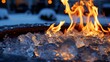 © Justlight - A place of contrast and harmony the frozen depths of the ice bath and the lively flames of the fire pit create a beautiful symphony.