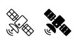 © Nurhalimah - Satellite illustration icon in outline and silhouette styles