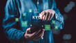 © chaylek - Digital KYC verification concept interface, biometric authentication, identity security, fintech compliance, online banking verification, data protection, AML regulation ,secure customer onboarding.