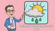 © Fahima - National Weatherperson's Day Illustration with Smiling Meteorologist and Forecast Board