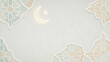 © Iis - Islamic themed background with crescent moon and stars.