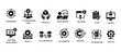 © RosieLily - DevOps icon collection, containing software development, deployment, operate, monitor, testing, collaboration and more. Solid vector icons set.