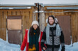 © Halfpoint - Couple walking together on romantic winter date in snowy nature
