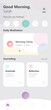 © JRedwan Stock - Mobile Wellness App Dashboard with Morning Meditation, Mood Check & Journal Prompts & &