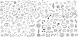 © topceptart - Doodle design elements collection with hand drawn arrows, hearts, stars, swirls, highlights, and underline sketches for creative projects and social media graphics