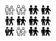 © Настя Шевчук - Arrest Icon Variations. Person Being Arrested in Public. Icon set. Set Logo of Person Being Arrested in Public: simplified arrest gesture icon with arm